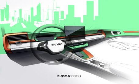Imagen Škoda presenta los primeros bocetos del interior del Epiq y anuncia la fecha de su estreno mundial